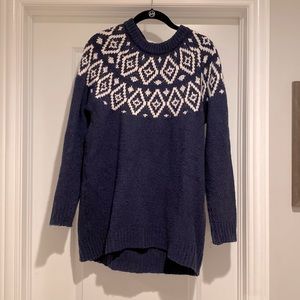 Fair isle tunic sweater